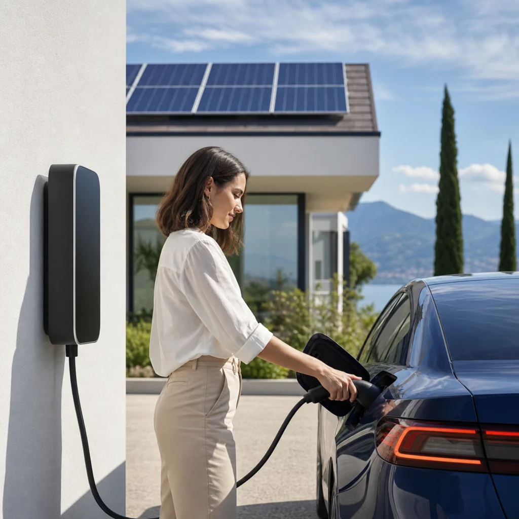 Ricarica auto elettrica con energia solare